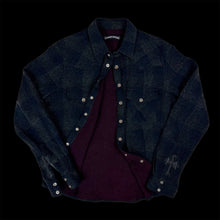Load image into Gallery viewer, vintage chrome hearts cuff cross patch wool button down western shirt
