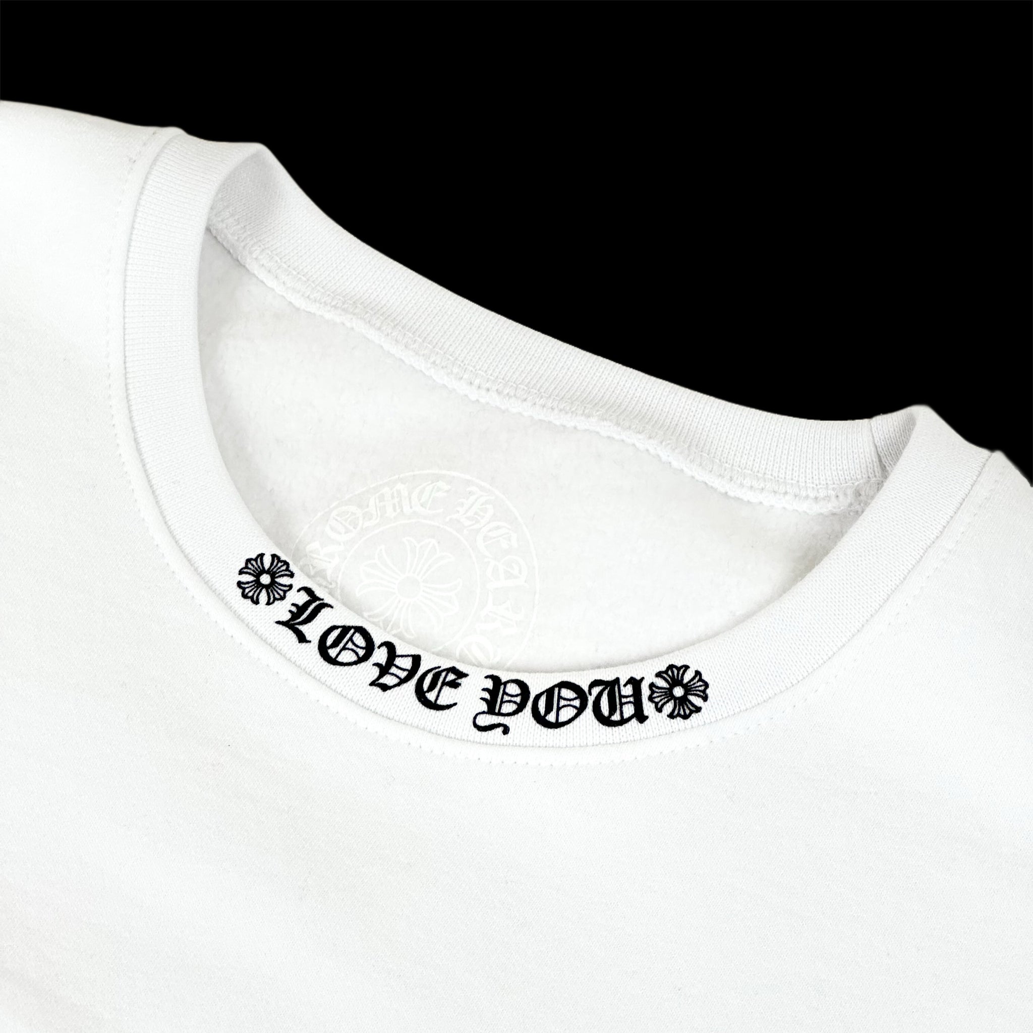 2025 chrome hearts love you crewneck sweatshirt – change clothes