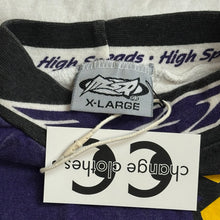 Load image into Gallery viewer, 90s ms racing moto cross top purple yellow
