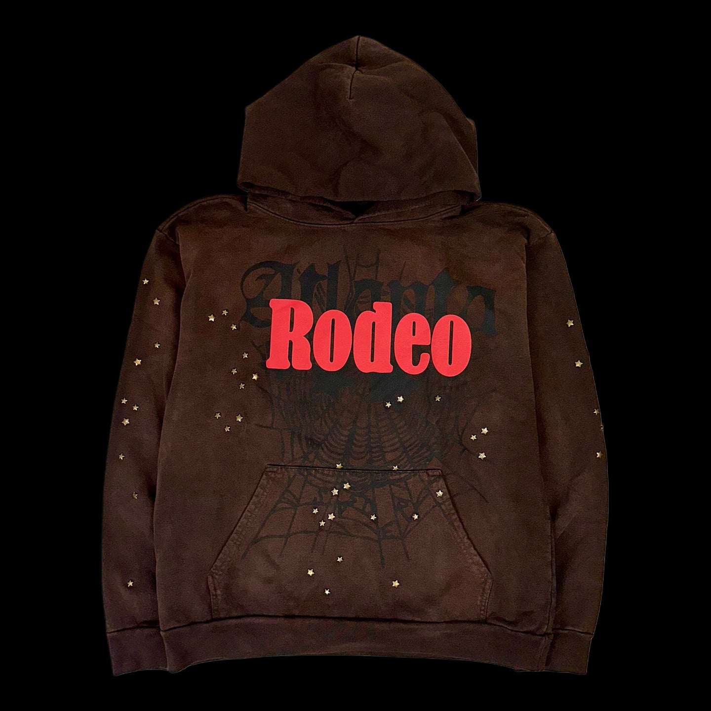 2024 cactus jack // spider days before rodeo hoodie brown