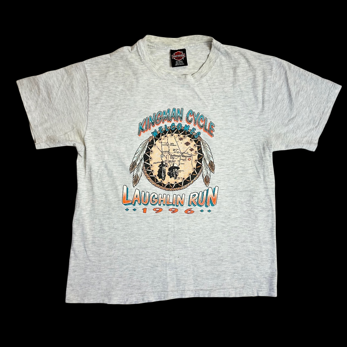 1996 kingman cycle laughlin run tee