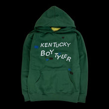 Load image into Gallery viewer, kentucky boy tyler scrap quilt hoodie pine green
