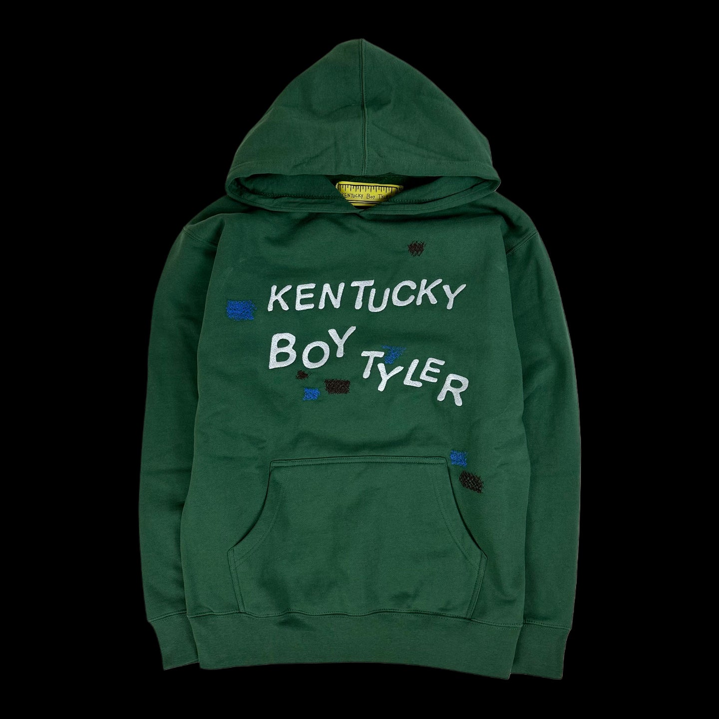 kentucky boy tyler scrap quilt hoodie pine green