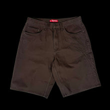 Load image into Gallery viewer, 2024 supreme script baggy denim short brown
