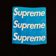 Load image into Gallery viewer, 2021 asspizza triple box logo l/s tee blue GITD
