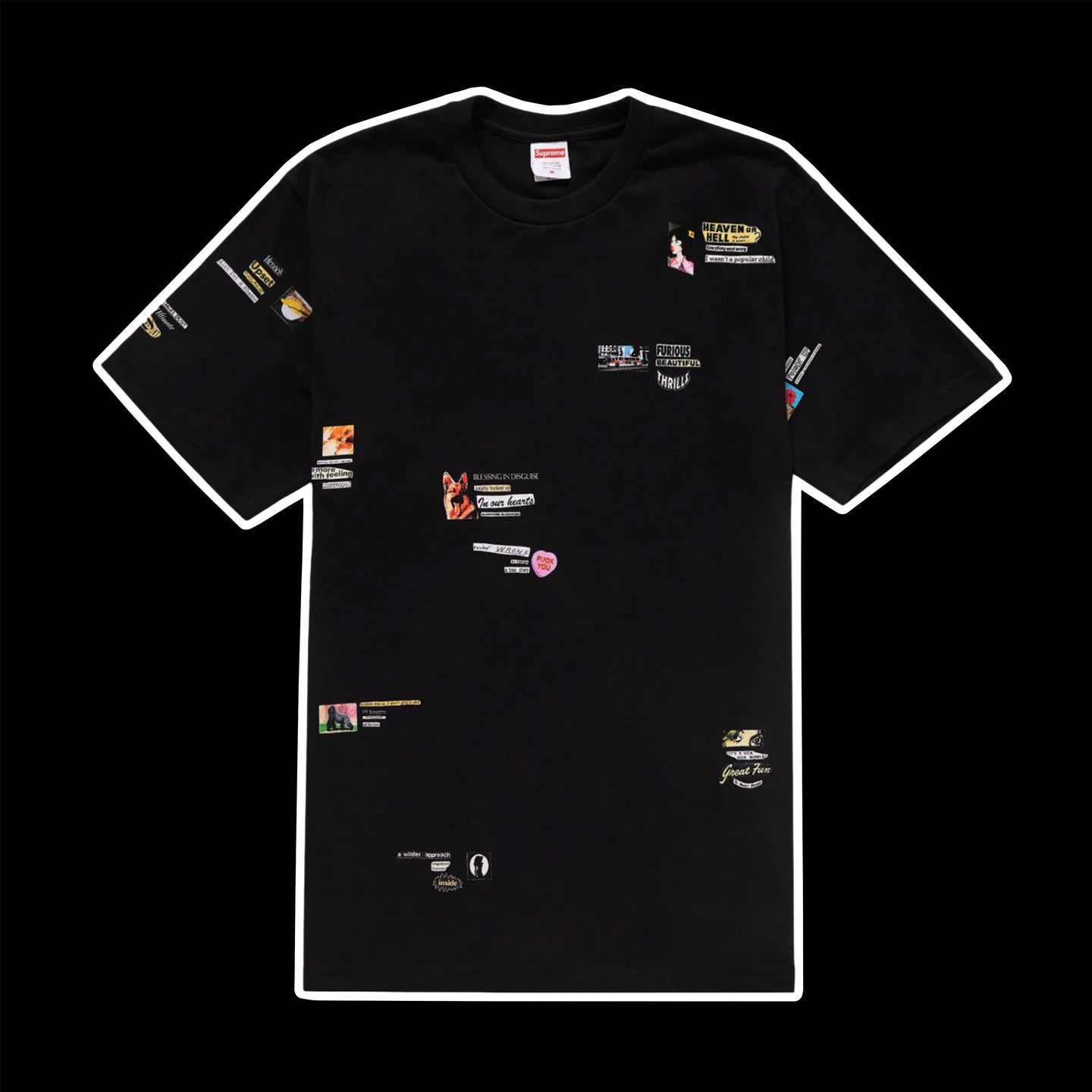 2024 supreme upset tee black