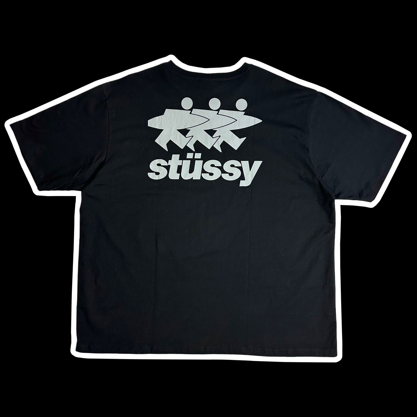 stussy surfman tee off black