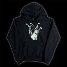 Load image into Gallery viewer, 2021 playboi carti wlr hand + upside down crucifix hoodie
