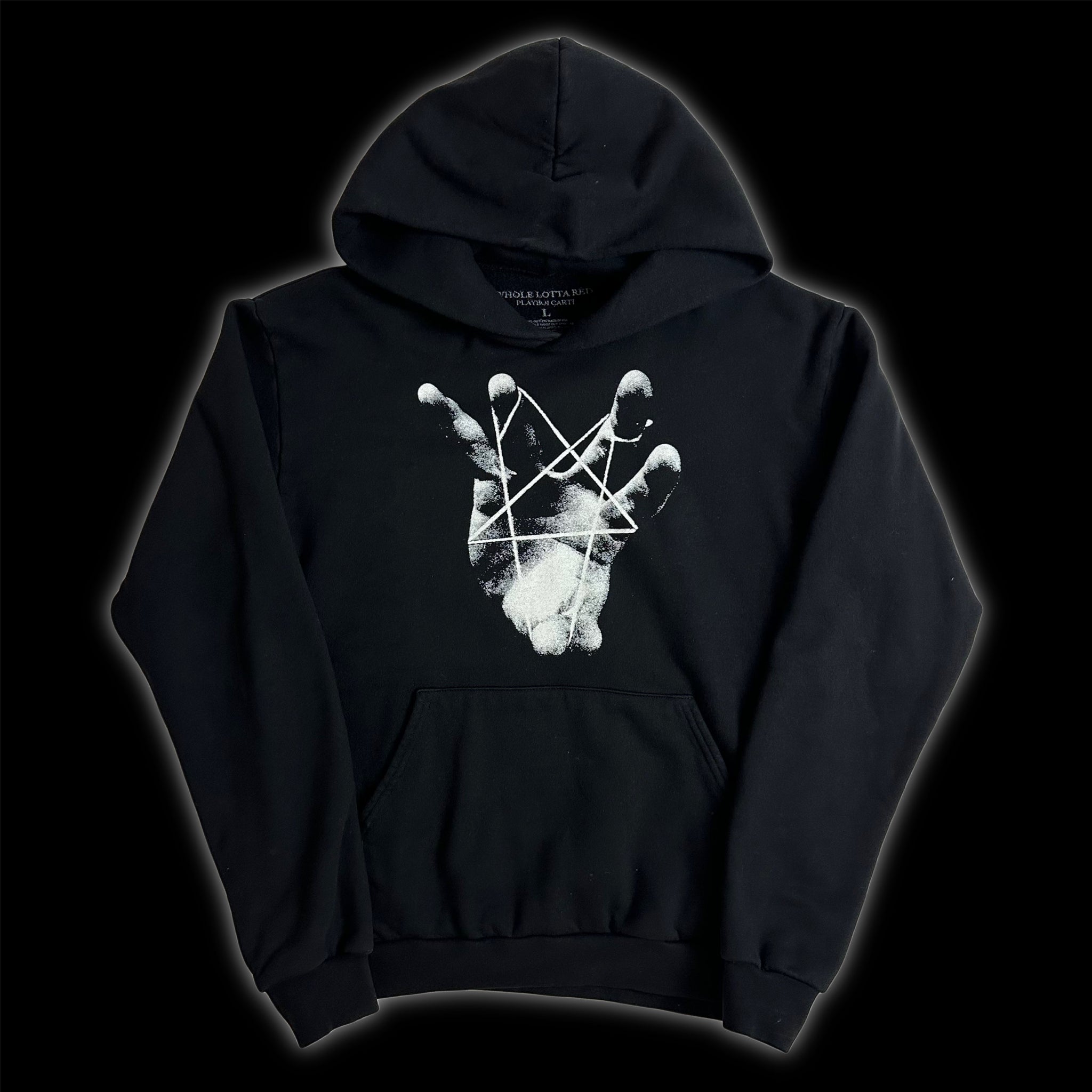 2021 playboi carti wlr hand + upside down crucifix hoodie – change
