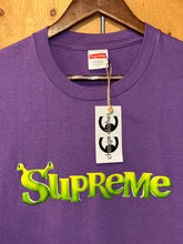 Load image into Gallery viewer, 2021 supreme shrek tee purple
