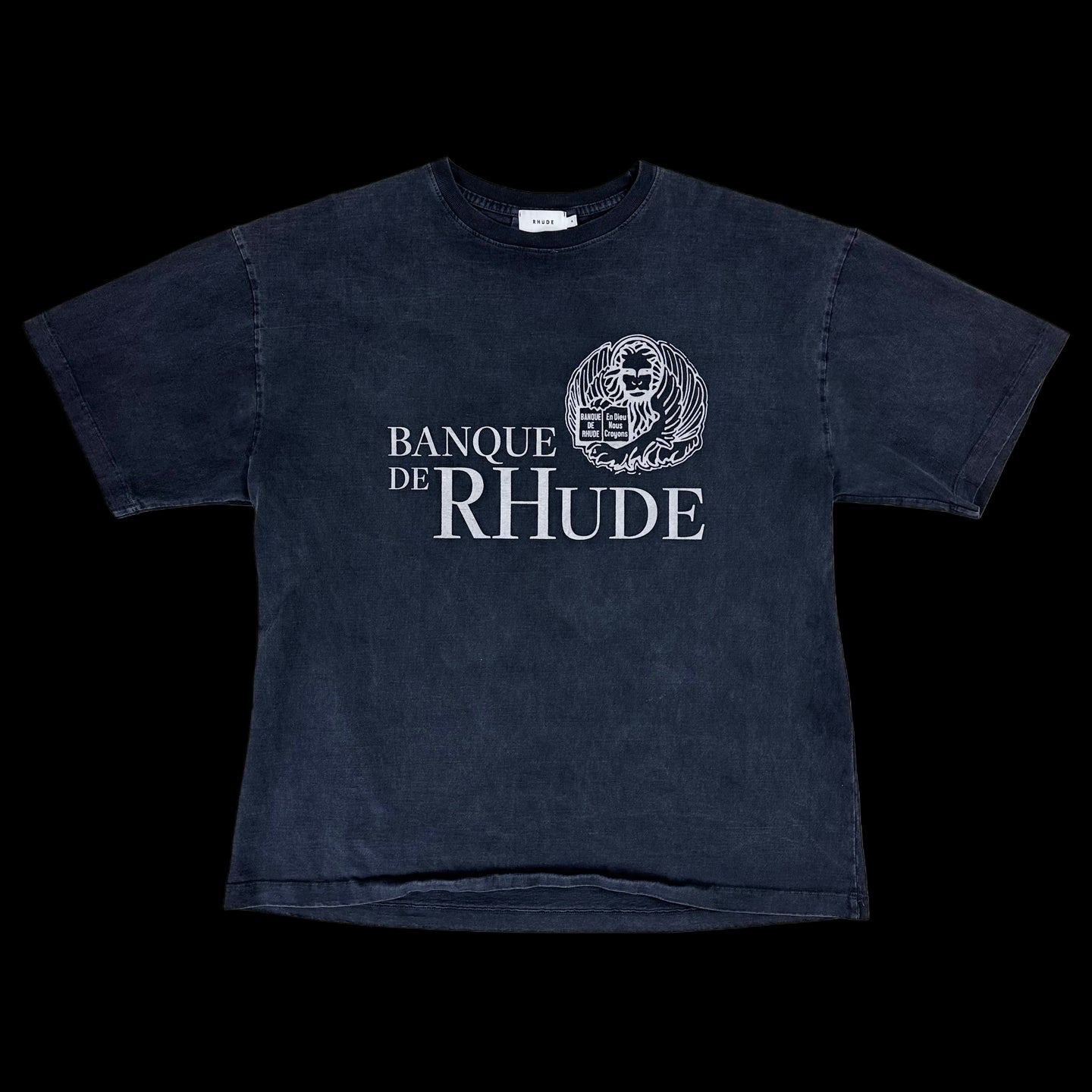 rhude banque tee off black