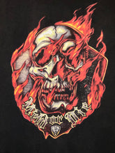Load image into Gallery viewer, 2000s weld or die skull flames onyx tillman tee

