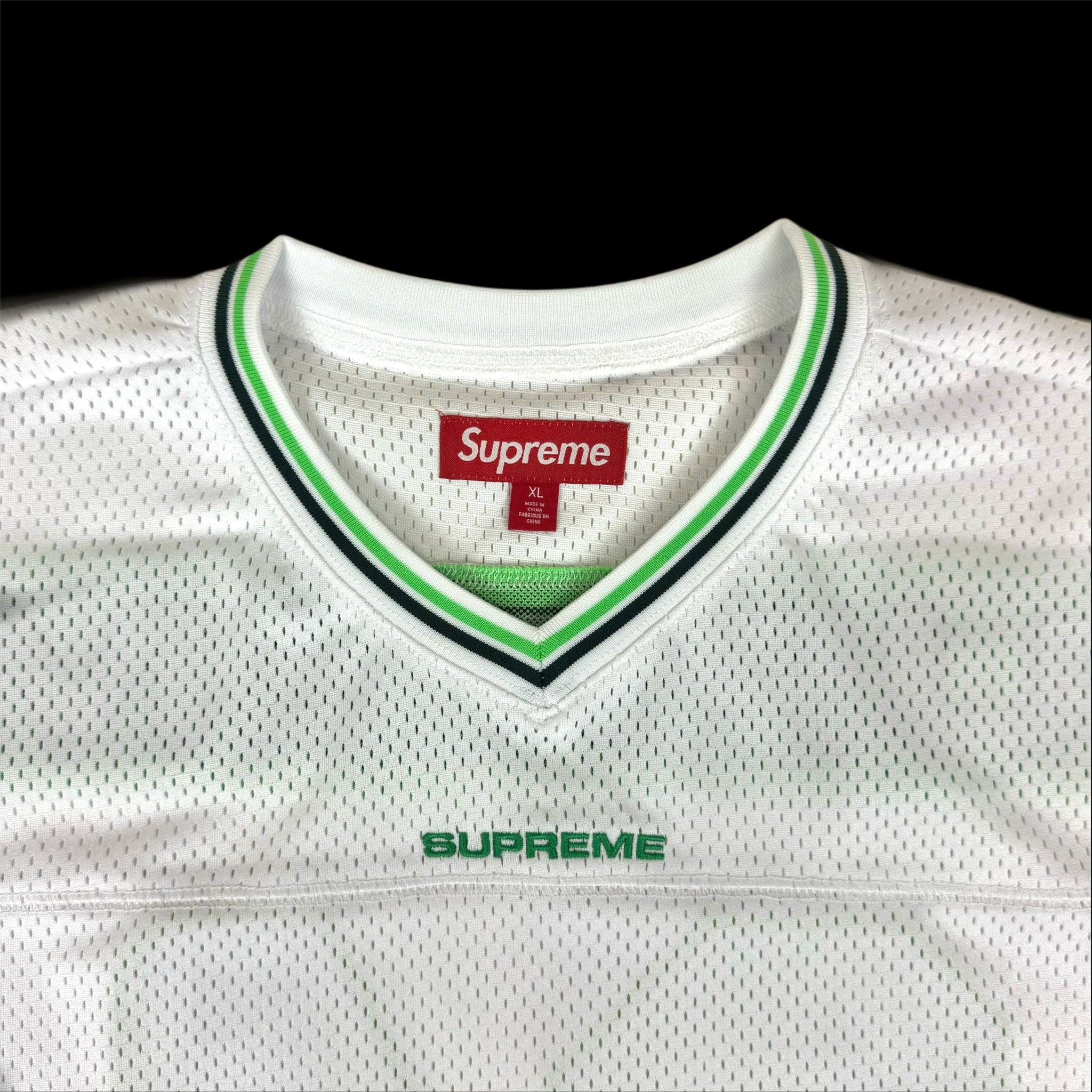 2024 supreme jacquard rib football jersey – change clothes