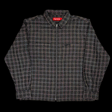 Load image into Gallery viewer, 2025 supreme metallic plaid zip up flannel
