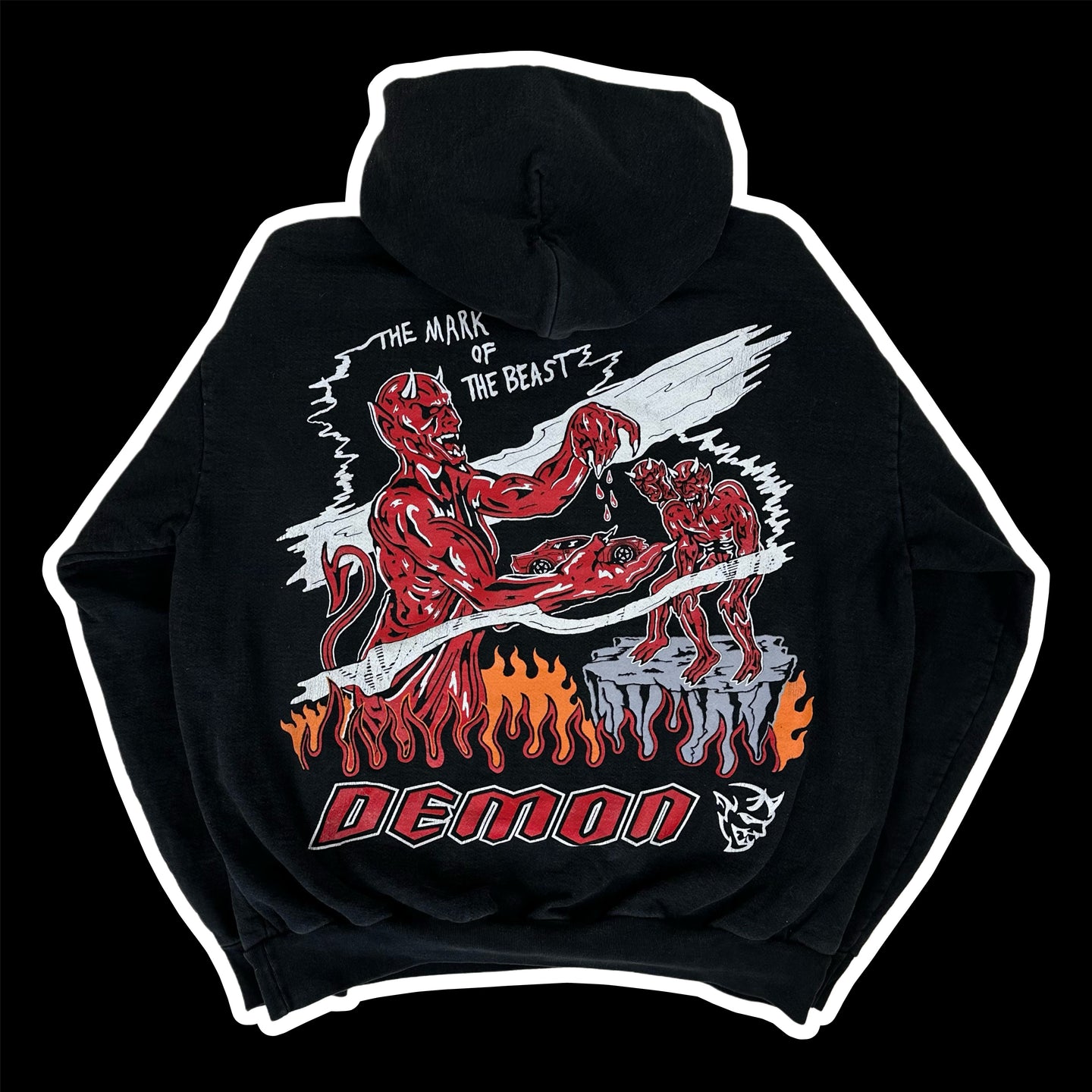 2022 warren lotas // dodge demon mark of the beast hoodie