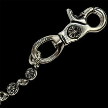 Load image into Gallery viewer, chrome hearts cross ball wallet chain .925 sterling silver double lobster clip
