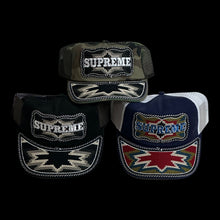 Load image into Gallery viewer, 2026 supreme western embroidered trucker hat
