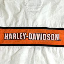 Load image into Gallery viewer, vintage harley racing s/s button up mechanics shirt
