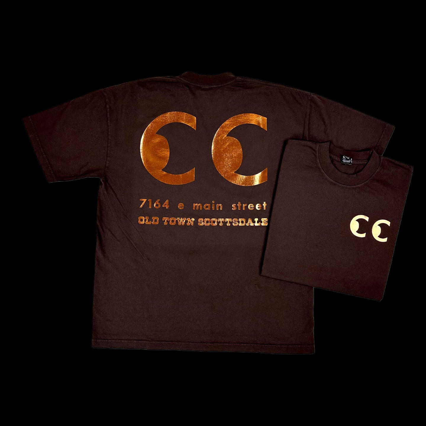 cc chocolate copper foil tee
