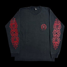 Load image into Gallery viewer, 2000s chrome hearts las vegas red horseshoe floral l/s
