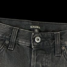 Load image into Gallery viewer, yeezy season 6 cut off black denim shorts
