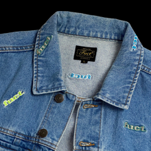 Load image into Gallery viewer, fuct all over multi embroidered denim trucker jacket
