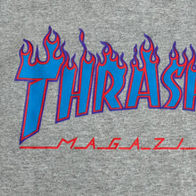 Load image into Gallery viewer, 2015 supreme // thrasher flames logo tee grey
