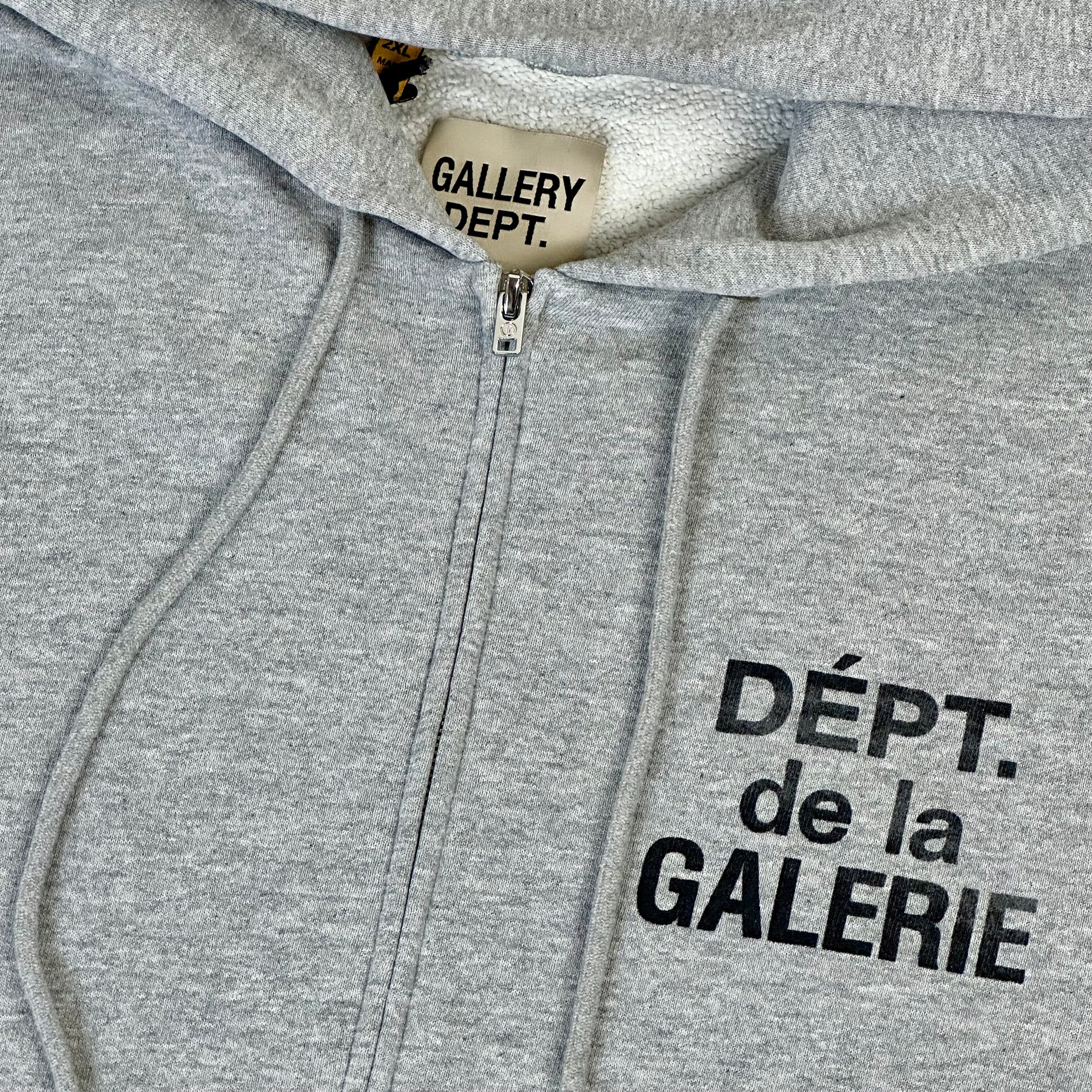gallery dept french zip hoodie grey – change clothes