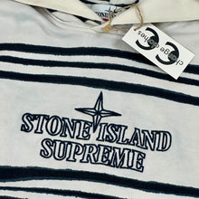 Load image into Gallery viewer, 2020 supreme // stone island warp stripe hoodie
