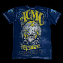 Load image into Gallery viewer, 2000s affliction live fast aop tee blue

