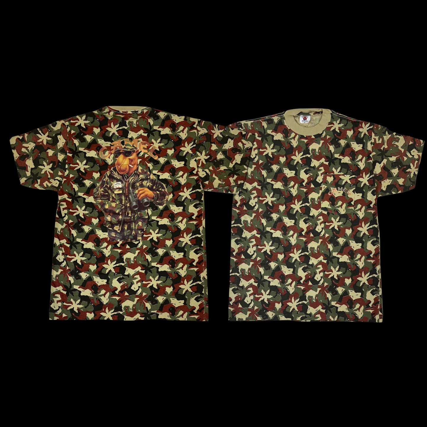 90s camel camouflage tee