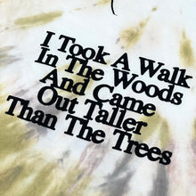 Load image into Gallery viewer, 2021 online ceramics taller than the trees tie dye tee
