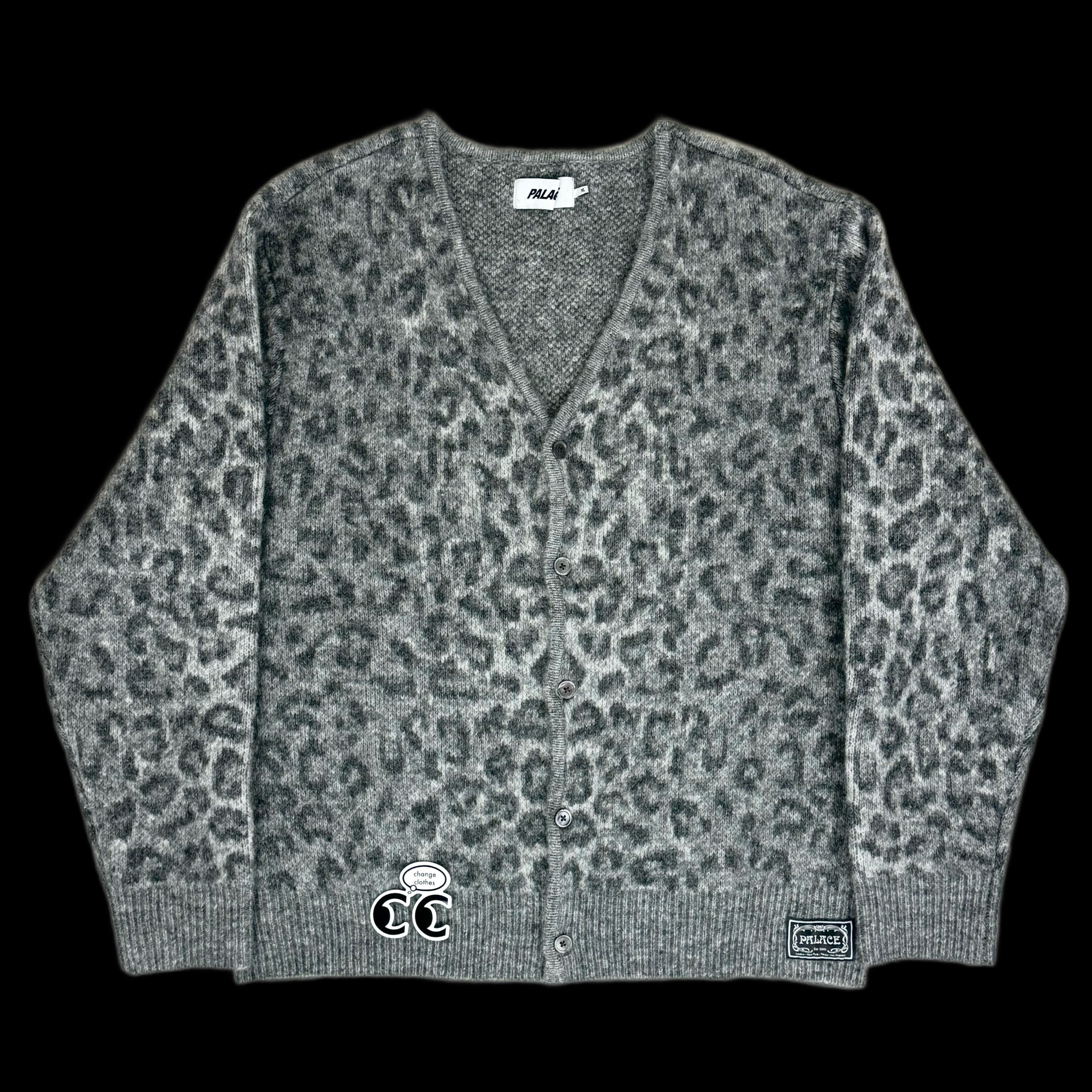 2023 palace snow leopard chill cardigan – change clothes