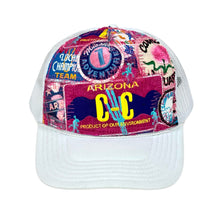 Load image into Gallery viewer, cc environmental patchwork trucker hat by crusty wizard
