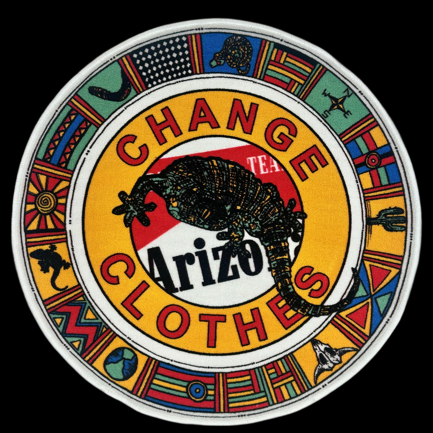 change clothes lizard rug