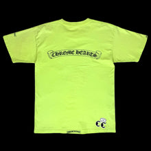 Load image into Gallery viewer, early 2000s chrome hearts scroll logo tee neon
