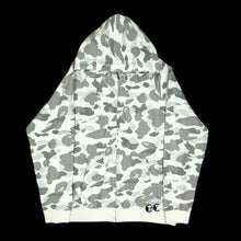 Load image into Gallery viewer, 2008 bape snow camo pique zip up hoodie
