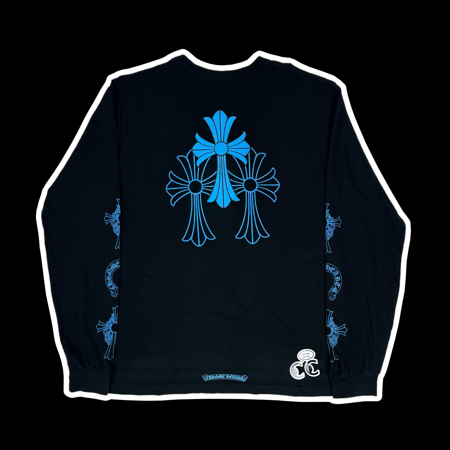 2022 chrome hearts blue triple cross l/s