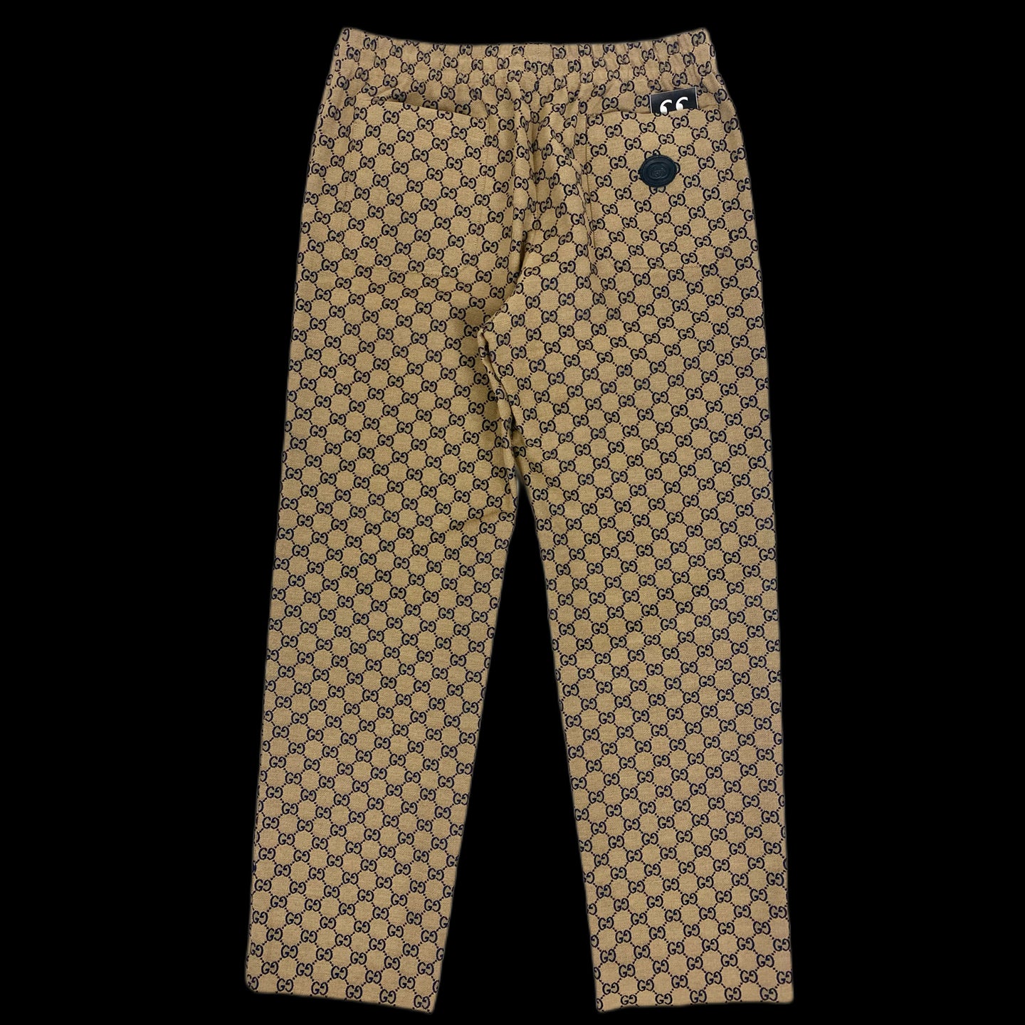 2022 gucci monogram jacquard canvas trousers