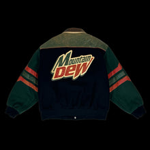 Load image into Gallery viewer, 2000s jeff hamilton mountain dew leather jacket
