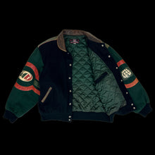 Load image into Gallery viewer, 2000s jeff hamilton mountain dew leather jacket
