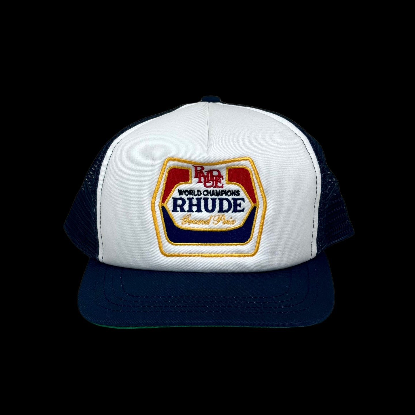 rhude grand prix trucker hat