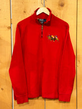 Load image into Gallery viewer, 2000s ralph lauren triple pony knit 1/4 zip red
