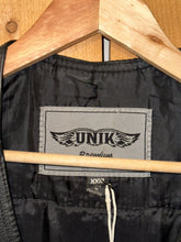 Load image into Gallery viewer, vintage unik leathe vest iron cross + skulls
