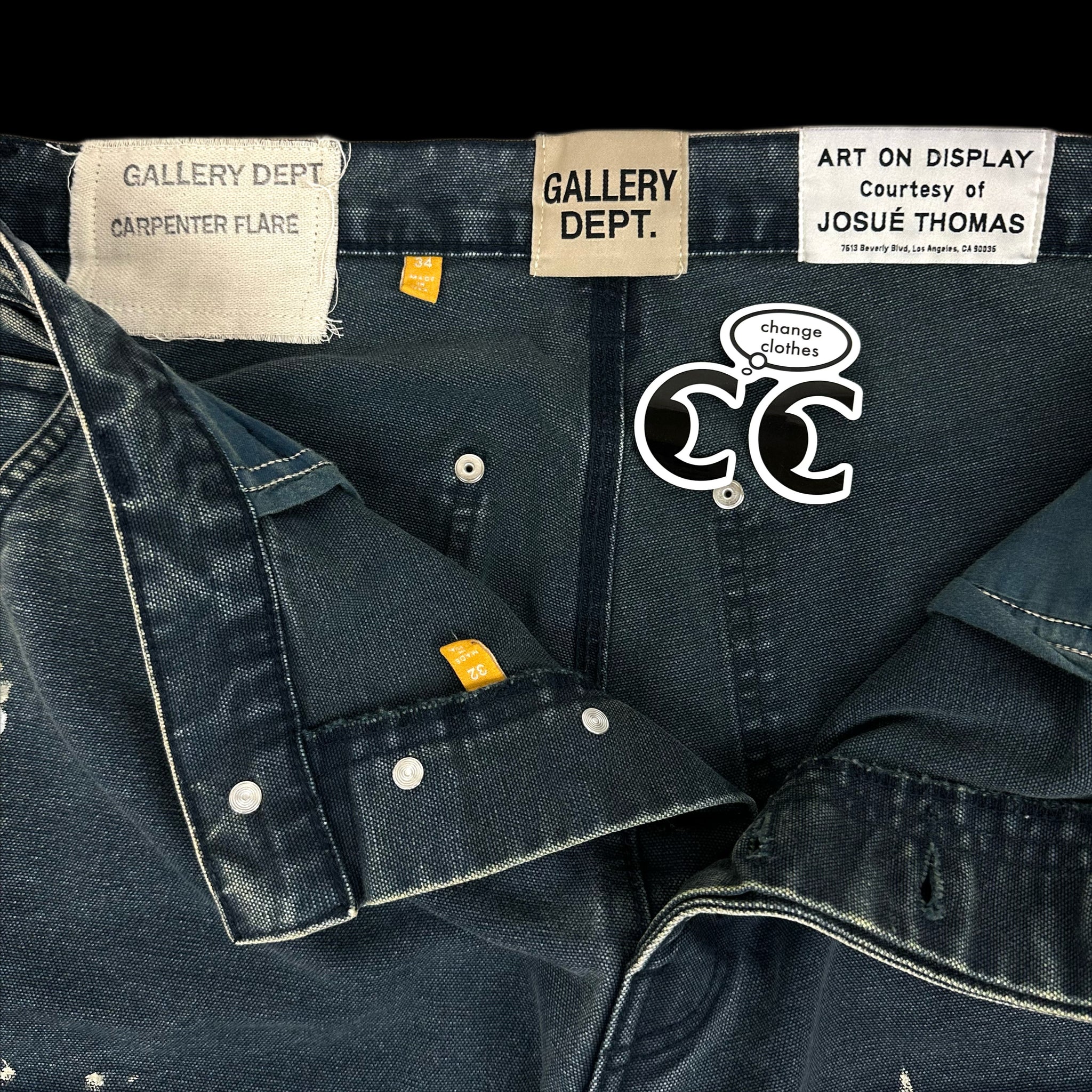 gallery dept carpenter flare pants navy – change clothes