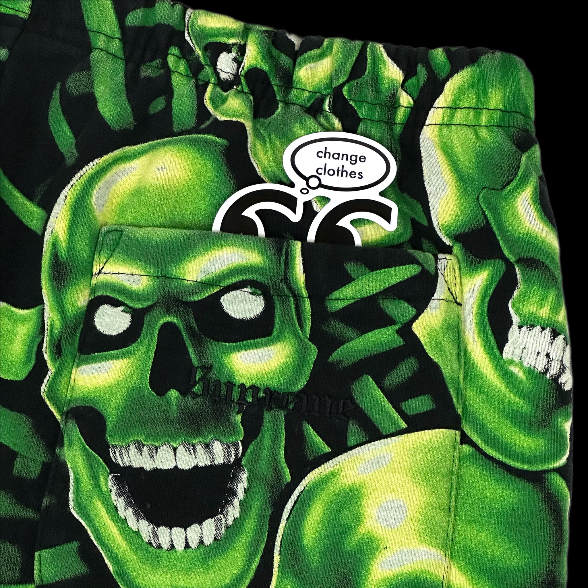 2018 supreme skull pile sweat shorts – change clothes