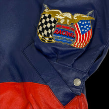 Load image into Gallery viewer, 2005 jeff hamilton rusty wallace miller lite leather racing jacket
