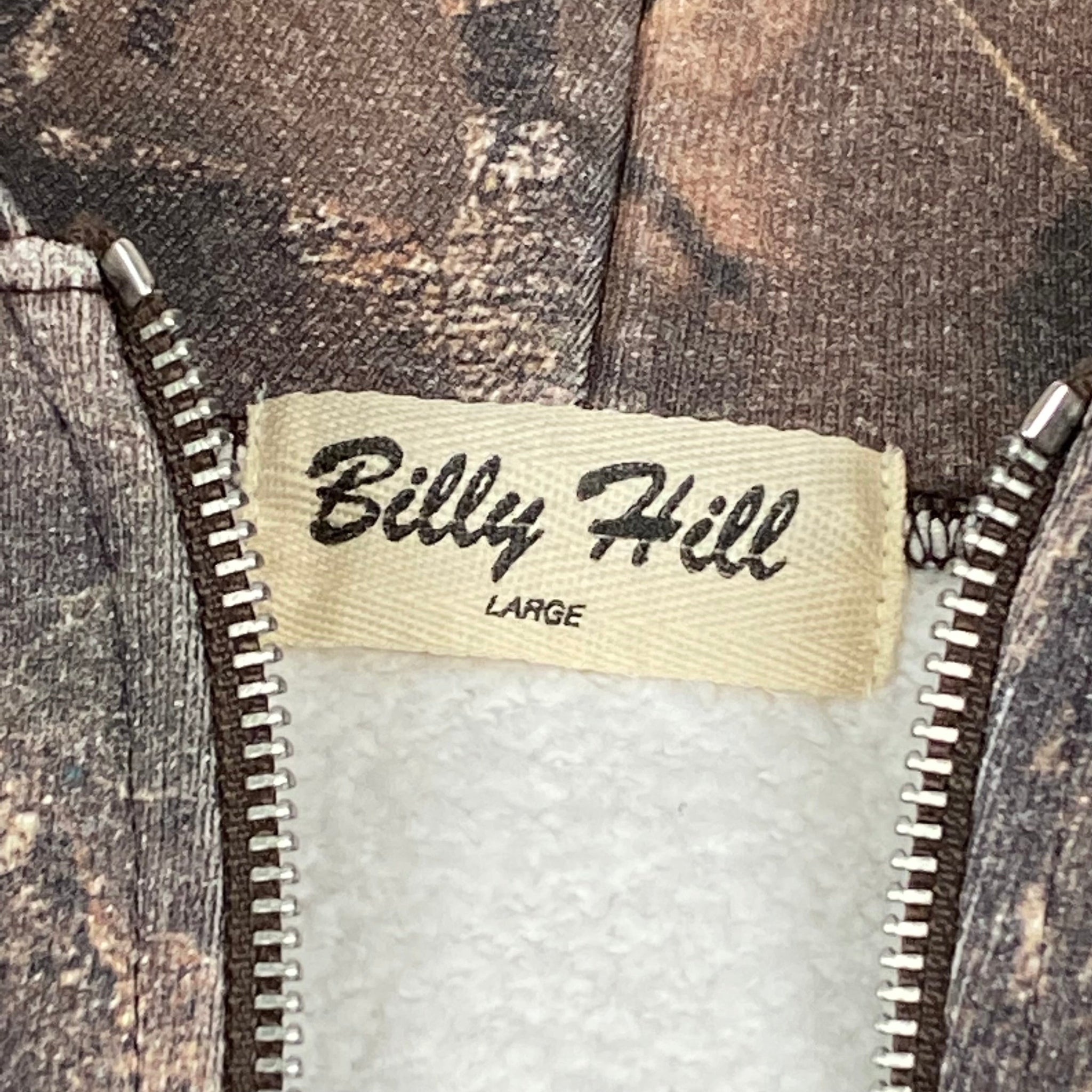 2023 billy hill sasquatch camo zip up hoodie change clothes