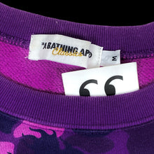 Load image into Gallery viewer, 2009 bape purple fire camo crewneck
