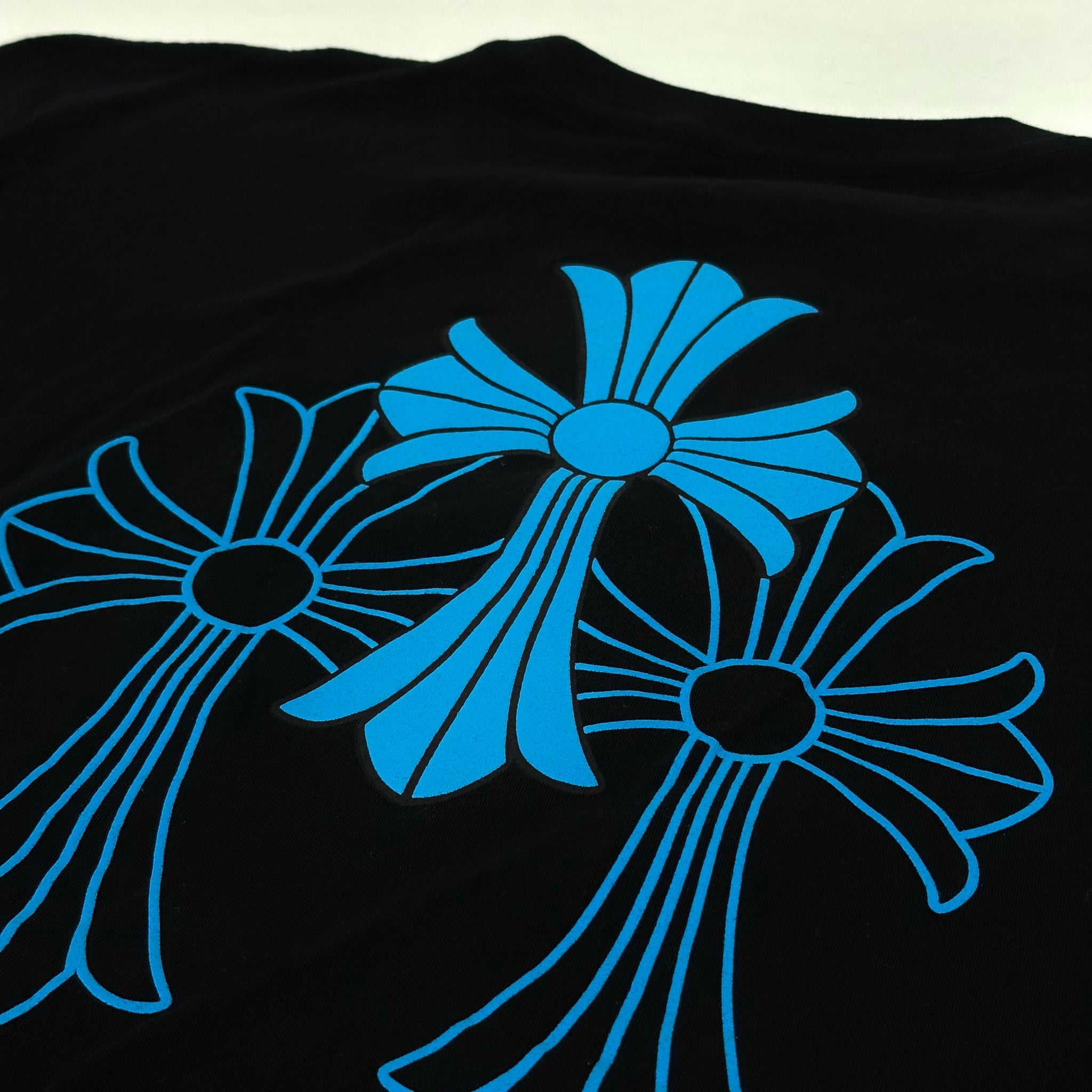 CHROME HEARTS Blue Cross Tee 正規品 chrome hearts triple cross tee light blue – change clothes